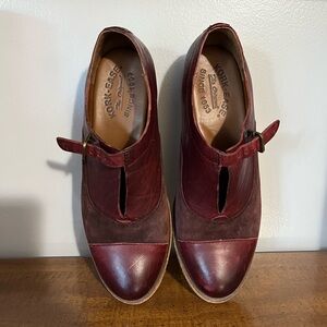 Kork-Ease Deep Red Leather Shoes